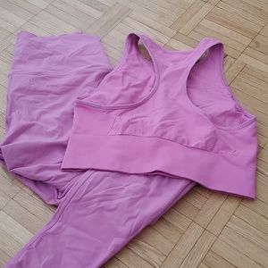 Lululemon Pink Yoga Set